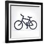 Minimalistic Bicycle Icon-pashabo-Framed Art Print