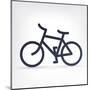 Minimalistic Bicycle Icon-pashabo-Mounted Art Print