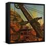 "Mining for Ore," November 22, 1947-John Atherton-Framed Stretched Canvas