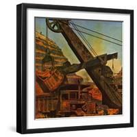 "Mining for Ore," November 22, 1947-John Atherton-Framed Premium Giclee Print