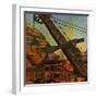 "Mining for Ore," November 22, 1947-John Atherton-Framed Premium Giclee Print