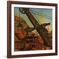 "Mining for Ore," November 22, 1947-John Atherton-Framed Giclee Print