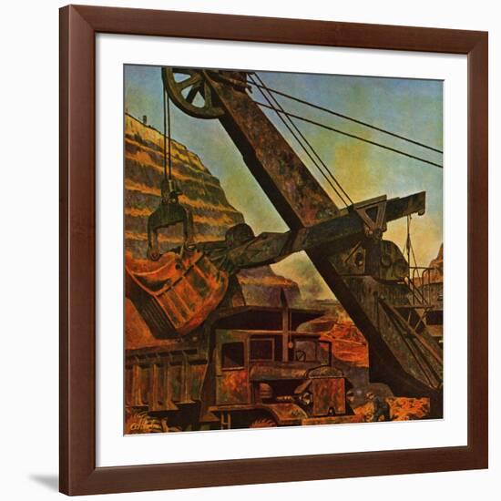 "Mining for Ore," November 22, 1947-John Atherton-Framed Giclee Print