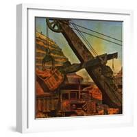 "Mining for Ore," November 22, 1947-John Atherton-Framed Giclee Print