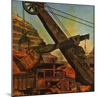 "Mining for Ore," November 22, 1947-John Atherton-Mounted Giclee Print