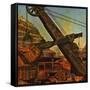 "Mining for Ore," November 22, 1947-John Atherton-Framed Stretched Canvas