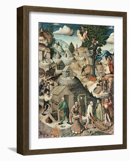 Mining Landscape, 1521-Hans Hesse-Framed Giclee Print