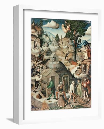 Mining Landscape, 1521-Hans Hesse-Framed Giclee Print