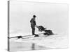 Mining on Beach at Nome, Alaska Photograph - Nome, AK-Lantern Press-Stretched Canvas