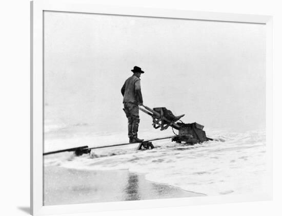 Mining on Beach at Nome, Alaska Photograph - Nome, AK-Lantern Press-Framed Art Print
