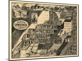 Mining on the Comstock-null-Mounted Giclee Print