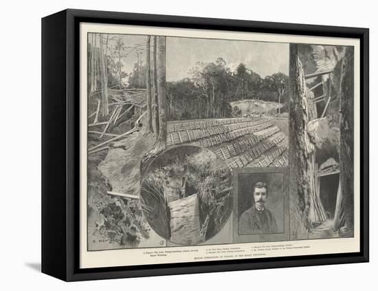 Mining Operations at Pahang, in the Malay Peninsula-Charles Auguste Loye-Framed Stretched Canvas