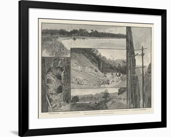 Mining Operations at Pahang, in the Malay Peninsula-Charles Auguste Loye-Framed Giclee Print