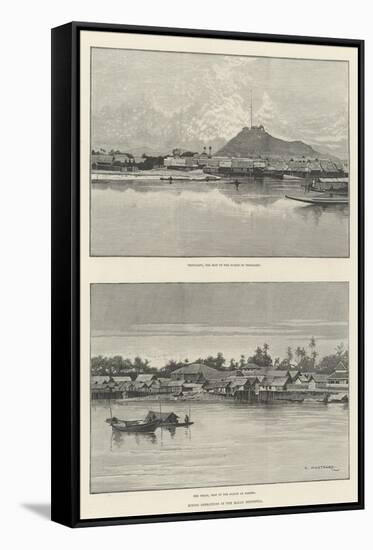 Mining Operations in the Malay Peninsula-Charles Auguste Loye-Framed Stretched Canvas