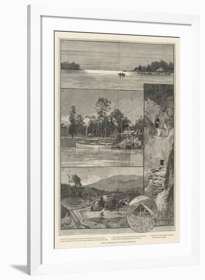 Mining Operations in the Malay Peninsula-Charles Auguste Loye-Framed Giclee Print