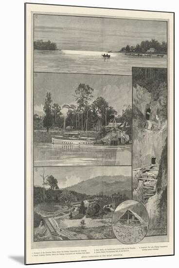 Mining Operations in the Malay Peninsula-Charles Auguste Loye-Mounted Giclee Print