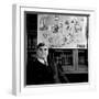 Minister of Health Aneurin Bevan, Sitting Beneath "National Health Service" Poster-null-Framed Photographic Print