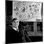 Minister of Health Aneurin Bevan, Sitting Beneath "National Health Service" Poster-null-Mounted Photographic Print
