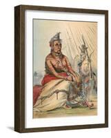 Minitaree Chief-George Catlin-Framed Art Print