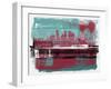 Minneapolis Abstract Skyline II-Emma Moore-Framed Art Print