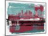 Minneapolis Abstract Skyline II-Emma Moore-Mounted Art Print