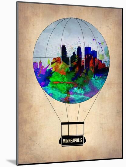 Minneapolis Air Balloon-NaxArt-Mounted Art Print
