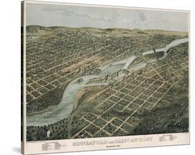 Minneapolis and Saint Anthony, Minnesota, 1867-A^ Ruger-Stretched Canvas
