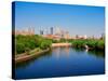 Minneapolis and the Mississippi River-null-Stretched Canvas