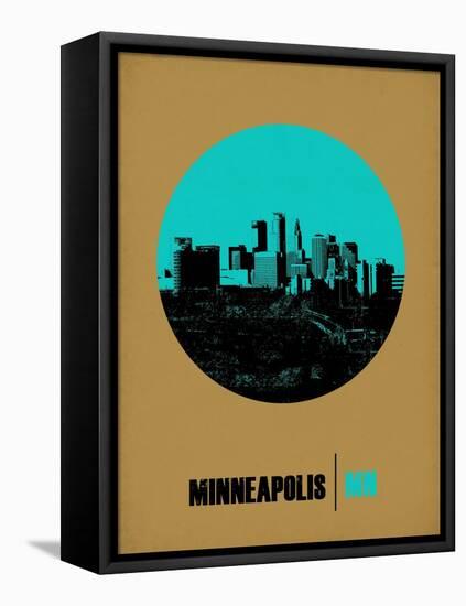 Minneapolis Circle Poster 1-NaxArt-Framed Stretched Canvas