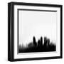 Minneapolis City Skyline - Black-NaxArt-Framed Art Print