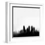 Minneapolis City Skyline - Black-NaxArt-Framed Art Print