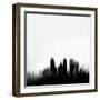 Minneapolis City Skyline - Black-NaxArt-Framed Art Print