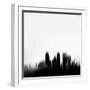 Minneapolis City Skyline - Black-NaxArt-Framed Art Print