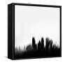 Minneapolis City Skyline - Black-NaxArt-Framed Stretched Canvas