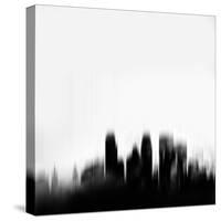 Minneapolis City Skyline - Black-NaxArt-Stretched Canvas