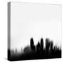 Minneapolis City Skyline - Black-NaxArt-Stretched Canvas