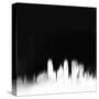 Minneapolis City Skyline - White-NaxArt-Stretched Canvas