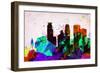 Minneapolis City Skyline-NaxArt-Framed Art Print