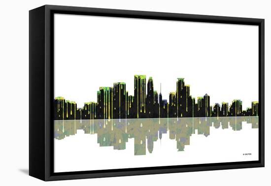 Minneapolis Minnesota BW 1-Marlene Watson-Framed Stretched Canvas