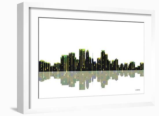 Minneapolis Minnesota BW 1-Marlene Watson-Framed Giclee Print