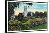 Minneapolis, Minnesota - Exterior View of St. Mark's Church from the Armory Gardens-Lantern Press-Framed Stretched Canvas