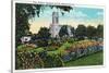 Minneapolis, Minnesota - Exterior View of St. Mark's Church from the Armory Gardens-Lantern Press-Stretched Canvas