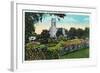 Minneapolis, Minnesota - Exterior View of St. Mark's Church from the Armory Gardens-Lantern Press-Framed Art Print