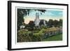 Minneapolis, Minnesota - Exterior View of St. Mark's Church from the Armory Gardens-Lantern Press-Framed Art Print