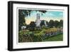 Minneapolis, Minnesota - Exterior View of St. Mark's Church from the Armory Gardens-Lantern Press-Framed Art Print