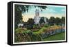 Minneapolis, Minnesota - Exterior View of St. Mark's Church from the Armory Gardens-Lantern Press-Framed Stretched Canvas