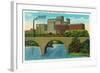Minneapolis, Minnesota - Exterior View of the Pillsbury Flour Mills-Lantern Press-Framed Art Print