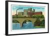 Minneapolis, Minnesota - Exterior View of the Pillsbury Flour Mills-Lantern Press-Framed Art Print