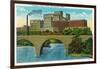 Minneapolis, Minnesota - Exterior View of the Pillsbury Flour Mills-Lantern Press-Framed Art Print