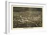 Minneapolis, Minnesota - Panoramic Map-Lantern Press-Framed Art Print